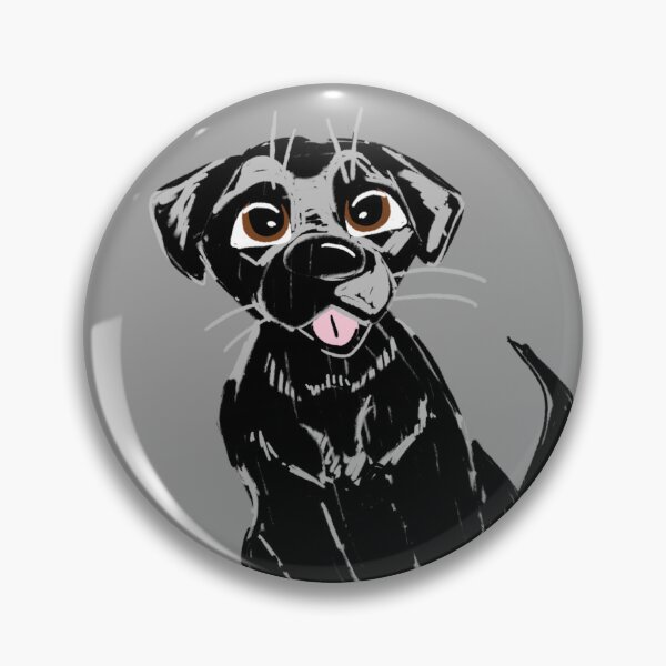 Item preview, Black Lab Labrador Retriever Cute Adorable Single Chesapeake Bay Retriever Dog Puppy Canine designed and sold by pinkpawsdraws.