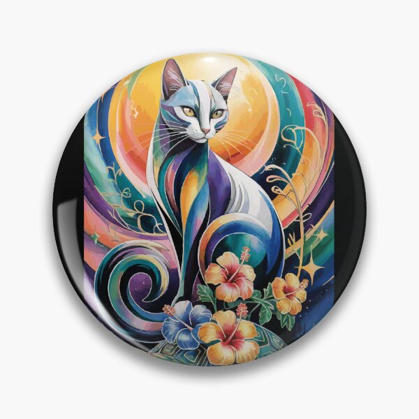 Item preview, Psychedelic Cat and Turtle – Trippy Animal Art for Dreamers designed and sold by T-Chou.