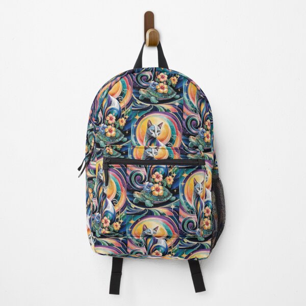 Item preview, Psychedelic Cat and Turtle – Trippy Animal Art for Dreamers designed and sold by T-Chou.