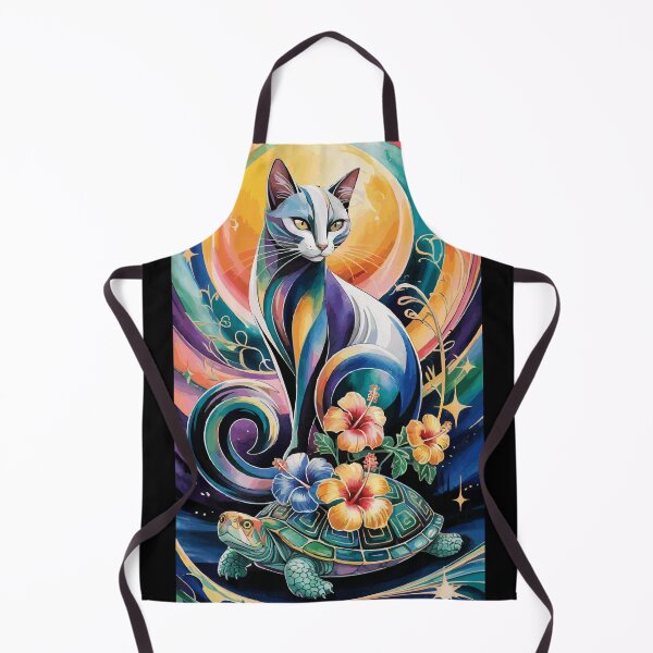 Item preview, Psychedelic Cat and Turtle – Trippy Animal Art for Dreamers designed and sold by T-Chou.
