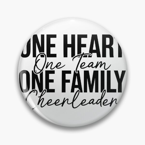 Item preview, One Heart One Team One Family Cheerleader designed and sold by FloraliteCo.