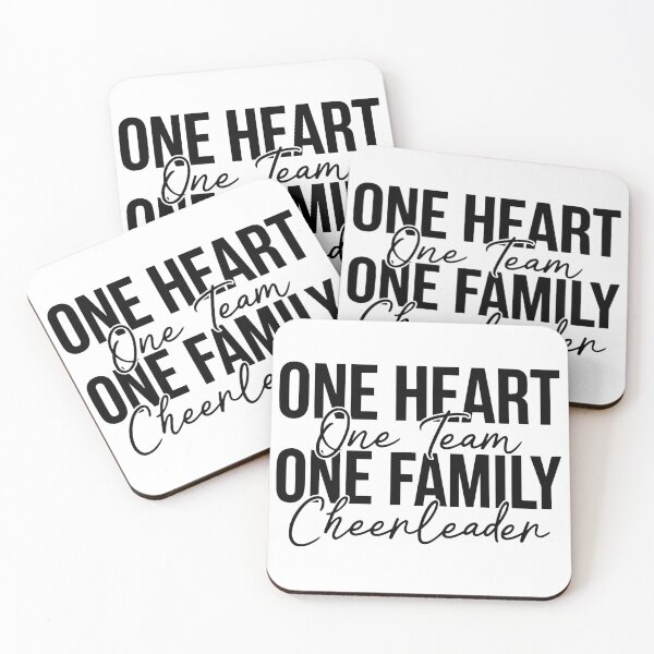 Item preview, One Heart One Team One Family Cheerleader designed and sold by FloraliteCo.
