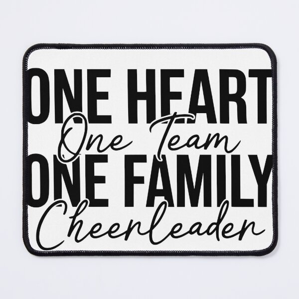 Item preview, One Heart One Team One Family Cheerleader designed and sold by FloraliteCo.