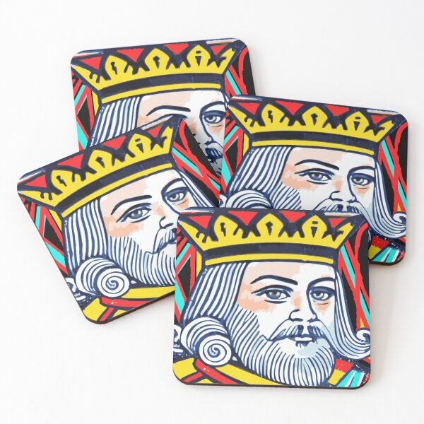 Item preview, King Playing Card-Ver. 1: The Solid Stare of a Stylized, Regal, Royal and Crowned King from a Playing Card designed and sold by markmm9.