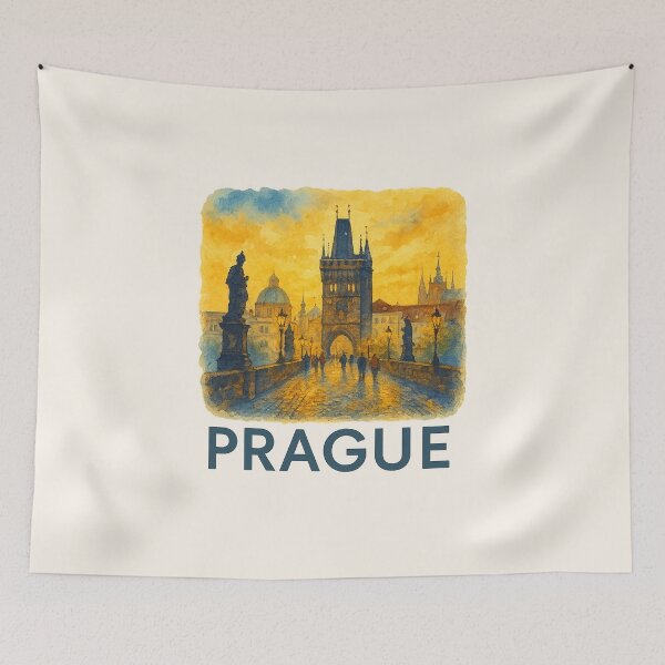 Item preview, Prague Charles Bridge Watercolor Poster designed and sold by Bratak.
