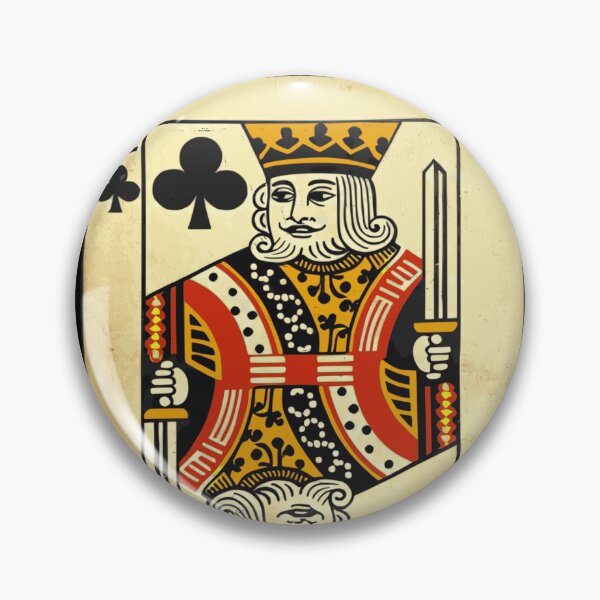 Item preview, King Playing Card-Ver. 3: The Solid Stare of a Stylized, Regal, Royal and Crowned King from a Playing Card designed and sold by markmm9.