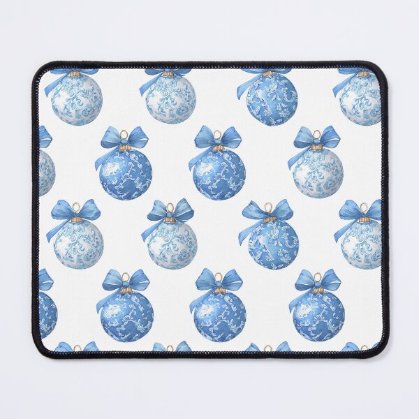 Item preview, Blue White Victorian Winter Christmas Ornaments All Over designed and sold by Feeling Artsy.