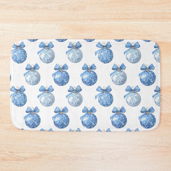 Item preview, Blue White Victorian Winter Christmas Ornaments All Over designed and sold by Feeling Artsy.