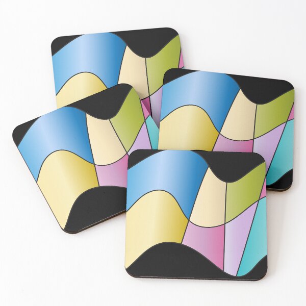 Item preview, Wave with colored "windows" designed and sold by ZorianArt.