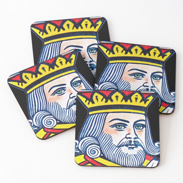 Item preview, King Playing Card-Ver. 1B: The Solid Stare of a Stylized, Regal, Royal and Crowned King from a Playing Card designed and sold by markmm9.