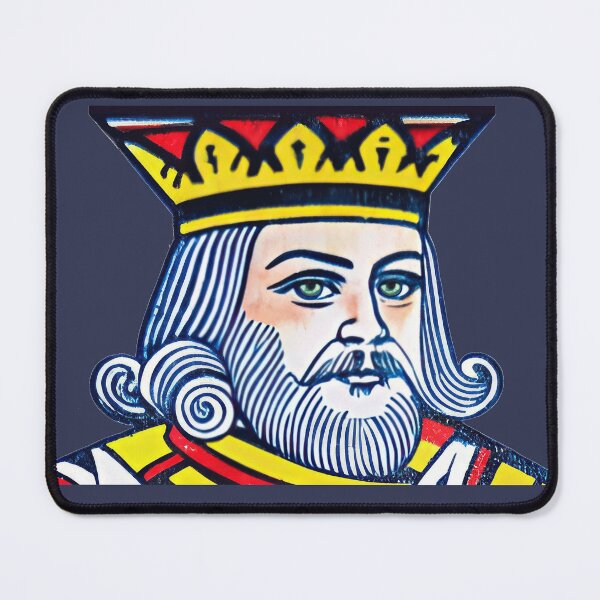 Item preview, King Playing Card-Ver. 1B: The Solid Stare of a Stylized, Regal, Royal and Crowned King from a Playing Card designed and sold by markmm9.