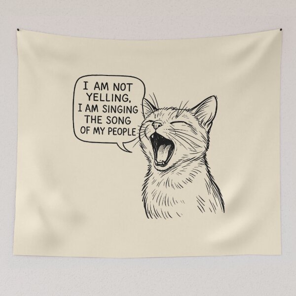Item preview, Singing The Song Of My People - Yelling Cat Design designed and sold by MiLaKK.