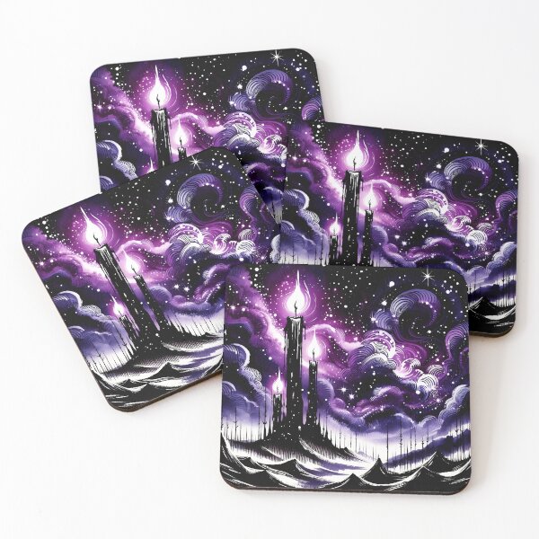 Item preview, Magic Purple Candles, Ai Generated Art  designed and sold by ACC .