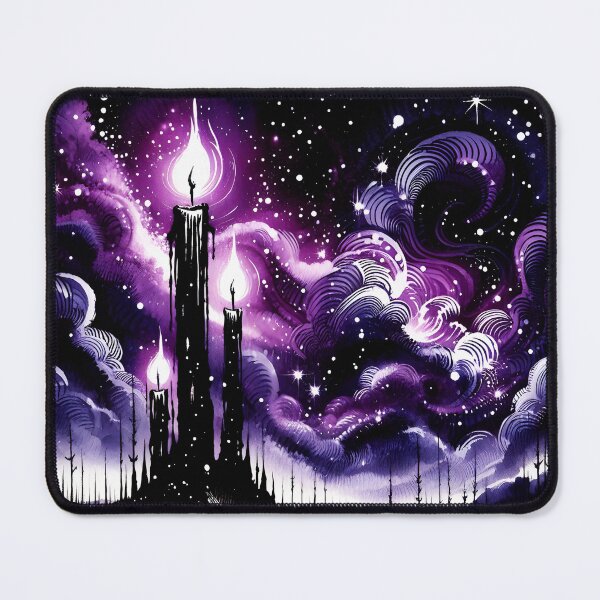 Item preview, Magic Purple Candles, Ai Generated Art designed and sold by ACC .