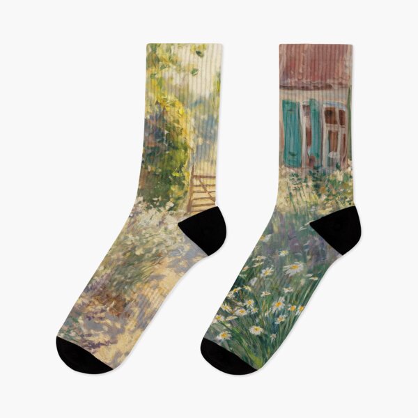 Item preview, Sunlit Garden Pathway | French Countryside Cottage Impressionist Painting designed and sold by CARRAANN.
