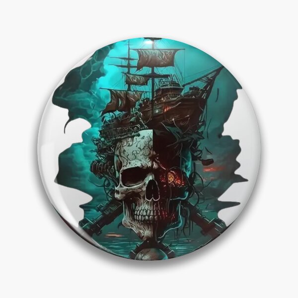 Item preview, Pirate Skull and Ghost Ship – Dark Ocean Horror | Gothic Pirate Art designed and sold by TSHIRTprject.
