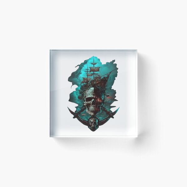 Item preview, Pirate Skull and Ghost Ship – Dark Ocean Horror | Gothic Pirate Art designed and sold by TSHIRTprject.