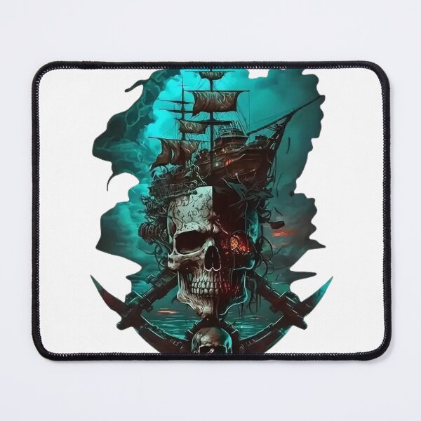 Item preview, Pirate Skull and Ghost Ship – Dark Ocean Horror | Gothic Pirate Art designed and sold by TSHIRTprject.