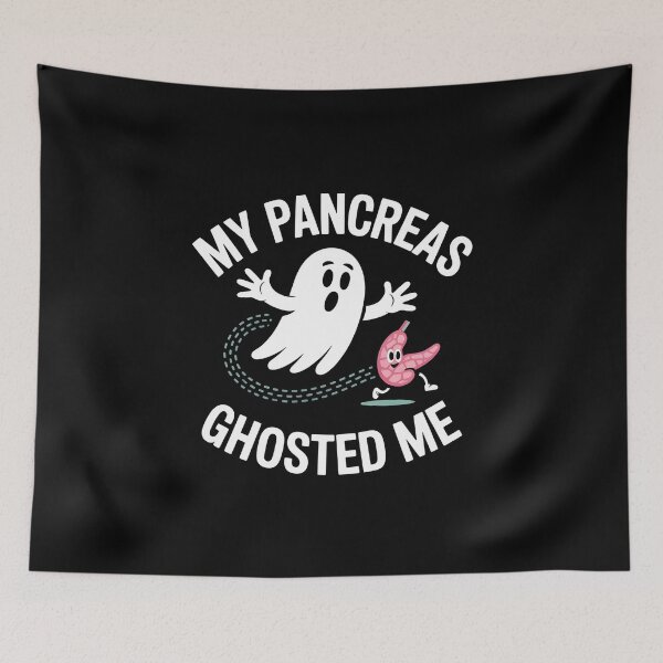 Item preview, My Pancreas Ghosted Me - This design is for people with Type 1 Diabetes who face their health journey with humor and strength. designed and sold by ZyziowskyArt.
