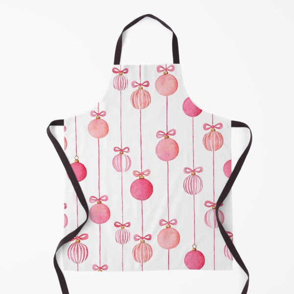 Item preview, Red Pink White Winter Christmas Ornaments Stripes Watercolor All Over designed and sold by Feeling Artsy.