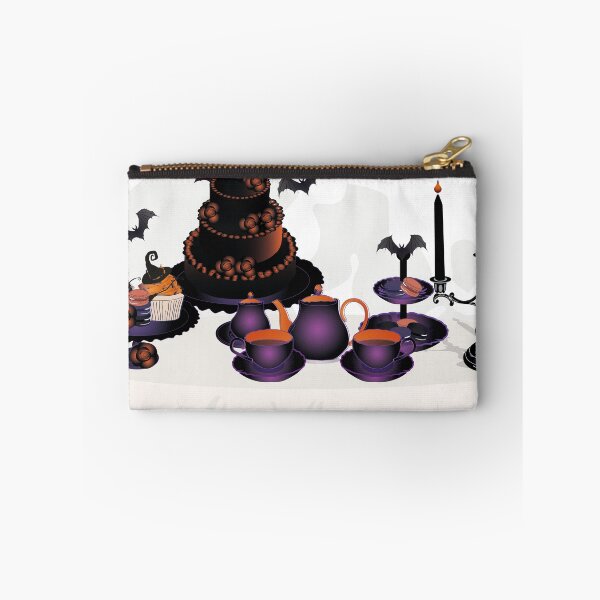 Item preview, Table with Halloween pastries - layer cake - orange tea set designed and sold by AdelineBoutique.