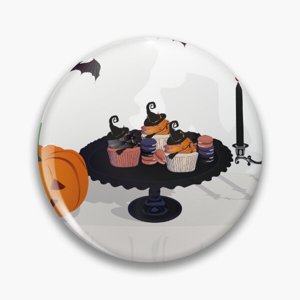 Item preview, Table with Halloween pastries - pumpkin and candle holder designed and sold by AdelineBoutique.