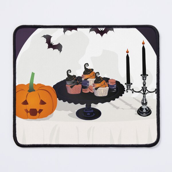 Item preview, Table with Halloween pastries - pumpkin and candle holder designed and sold by AdelineBoutique.