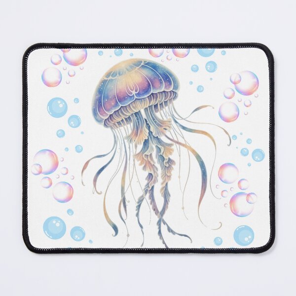 Item preview, Whimsical Jellyfish In Dreamy Bubble Sea designed and sold by ImDrawn8.