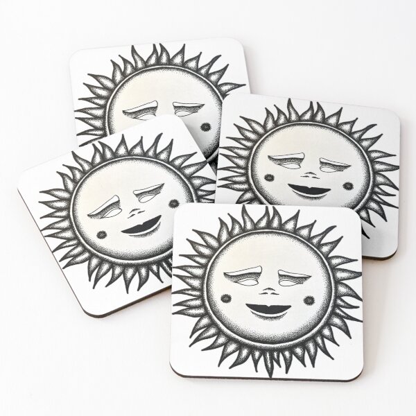 Item preview, Black and White Smiling Sun designed and sold by Skele-sketch.