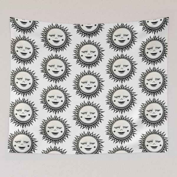 Item preview, Black and White Smiling Sun designed and sold by reggietat2.