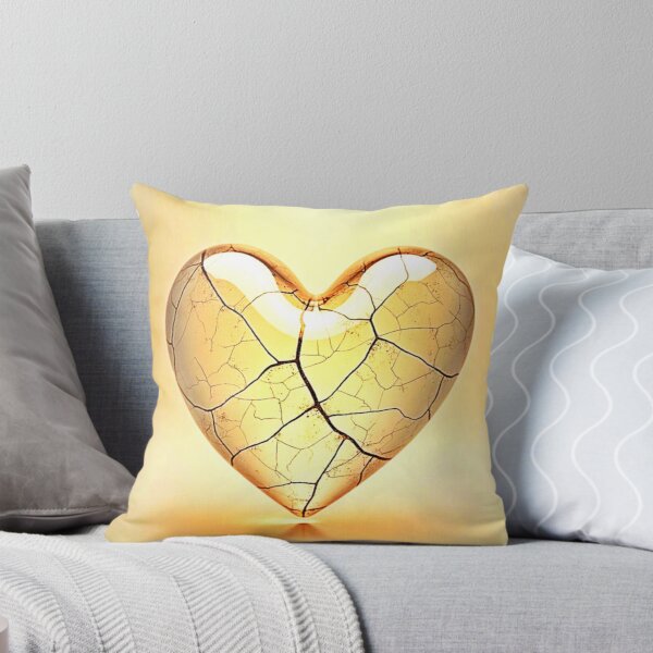 Item preview, Golden Cracked Heart Art designed and sold by Health And Fitness Posts e-Store.