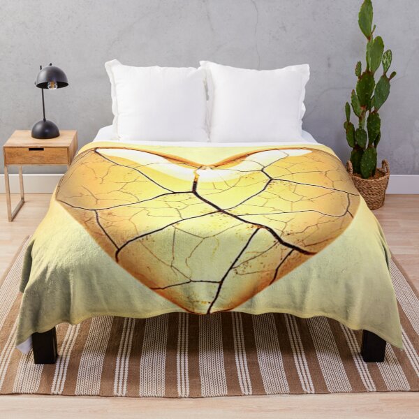 Item preview, Golden Cracked Heart Art designed and sold by Health And Fitness Posts e-Store.