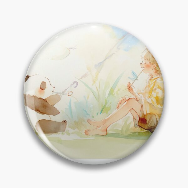 Item preview, Panda and Boy Blowing Bubbles designed and sold by SweetSprash.