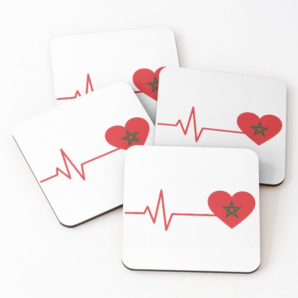 Item preview, Heartbeat of Morocco – Moroccan Pride Minimalist Heart Design designed and sold by Artaprintly.