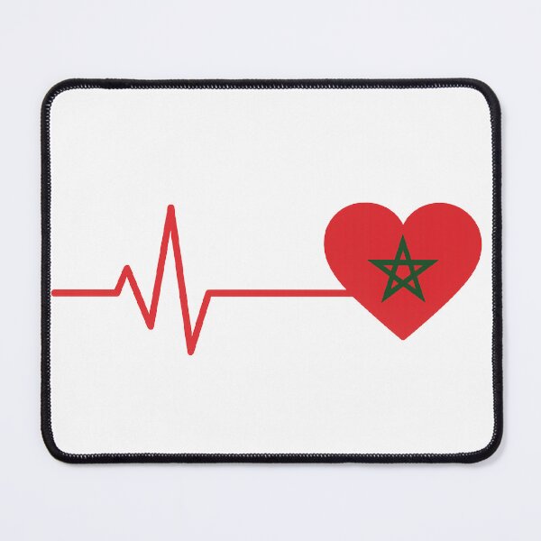 Item preview, Heartbeat of Morocco – Moroccan Pride Minimalist Heart Design designed and sold by Artaprintly.