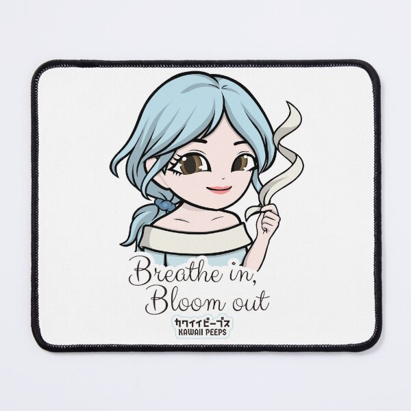 Item preview, Peaceful Kawaii "Breathe in, Bloom out" Design – Soft Girl Aesthetic & Mindfulness Art designed and sold by P-L-Sardines.