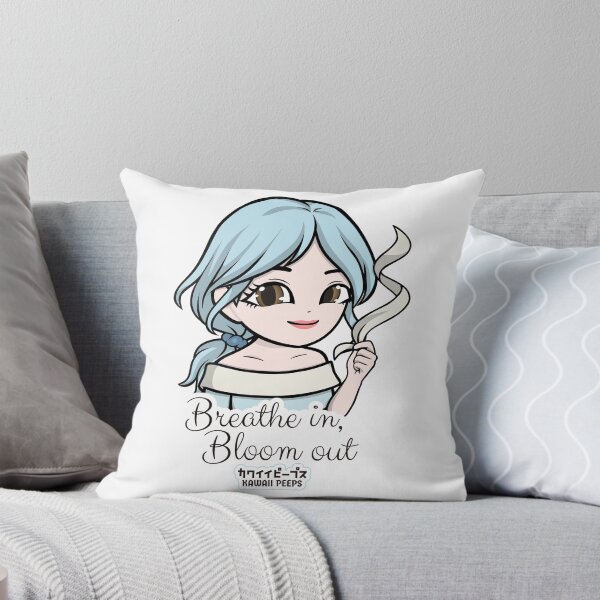 Item preview, Peaceful Kawaii "Breathe in, Bloom out" Design – Soft Girl Aesthetic & Mindfulness Art designed and sold by P-L-Sardines.