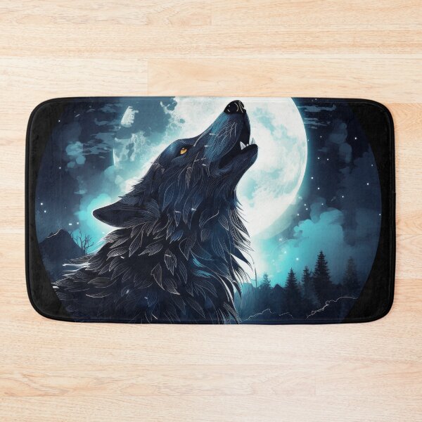 Item preview, Howling Wolf Under Full Moon Night Sky designed and sold by Daagath.