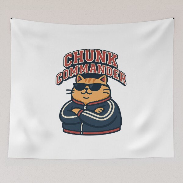 Item preview, Chunk Commander — Retro Fat Cat Mascot T-Shirt designed and sold by BadaBingBear.