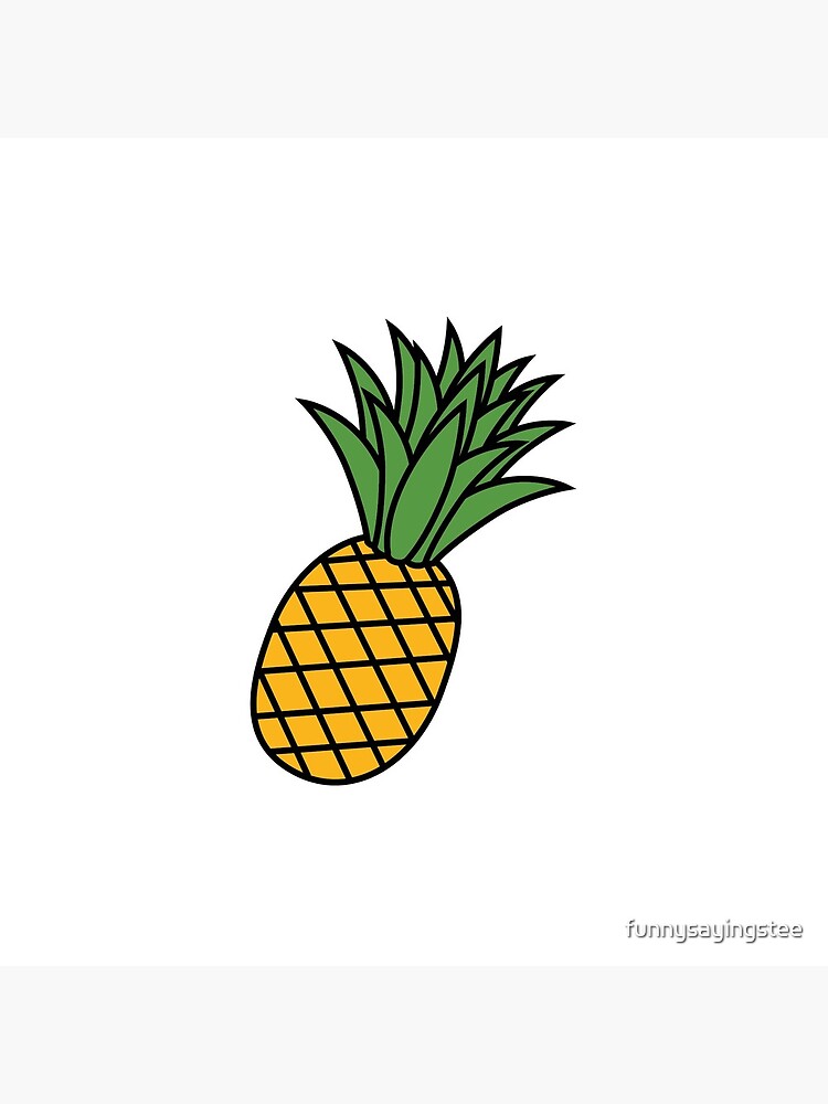 cartoon pineapple emoji cute and funny tropical fruit design tote bag by funnysayingstee redbubble redbubble