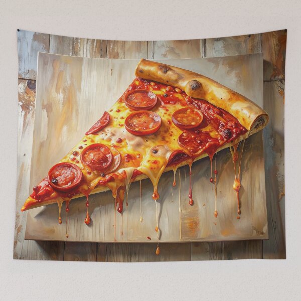 Item preview, Dripping Delight: Ultimate Pepperoni Cheese Art designed and sold by Skullet-Designs.