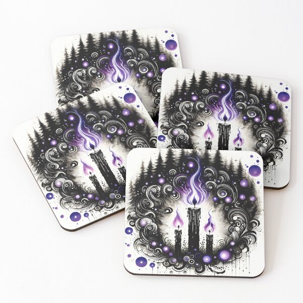 Item preview, Magic Purple Candles, Ai Generated Art  designed and sold by ACC .