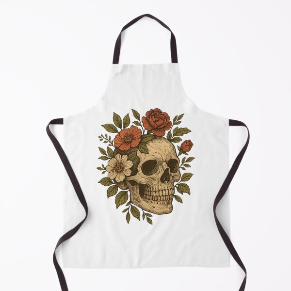 Item preview, Witchy Skull wit Flowers – Dark Magic designed and sold by FraktalMoods.