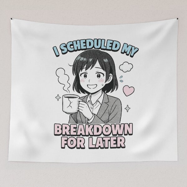 Item preview, I Scheduled My Breakdown For Later - Gift for ADHD Coffee Lovers Anime Art designed and sold by Jarminis.