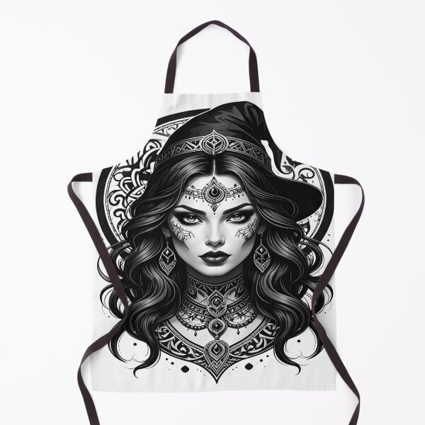 Item preview, Witch gaze, witch face with ornaments designed and sold by LiskoDesign.