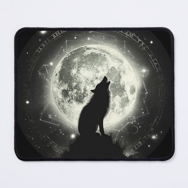 Item preview, Celestial Wolf Howling at Lunar Eclipse designed and sold by Daagath.