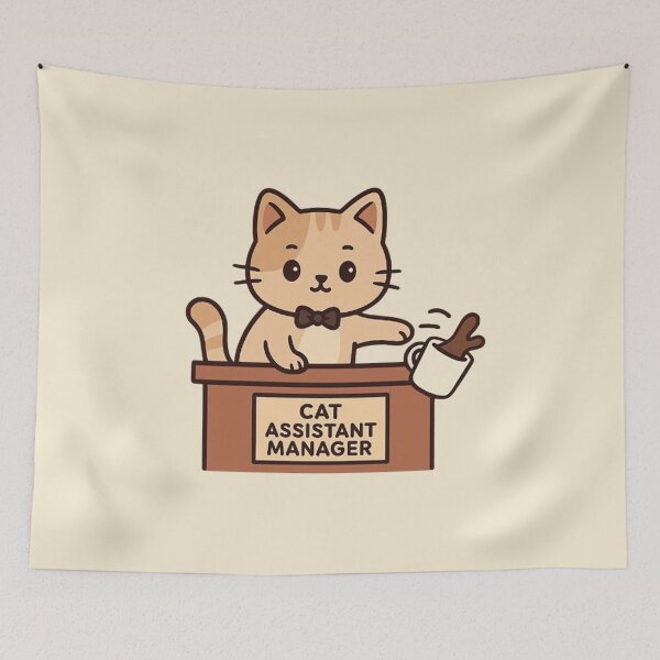 Item preview, Cat Assistant Manager - Funny Office Cat Design designed and sold by MiLaKK.