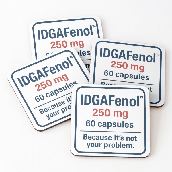 Item preview, IDGAFenol, Funny  fake Drugs designed and sold by Inappropriate Ink.