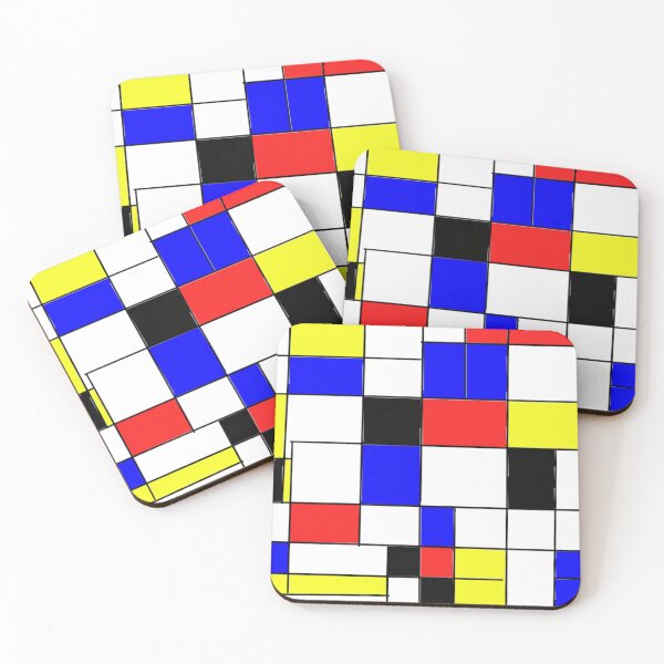 Item preview, Blocks Abstract Art Primary Colors Black White designed and sold by DianeBP.