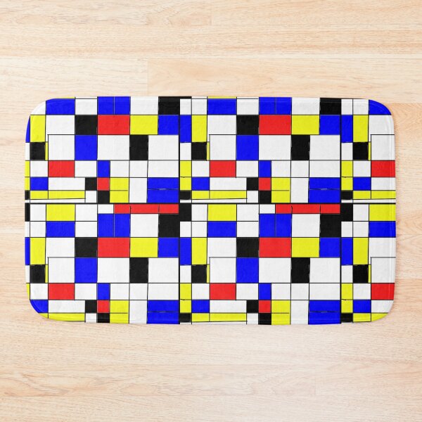 Item preview, Blocks Abstract Art Primary Colors Black White designed and sold by DianeBP.